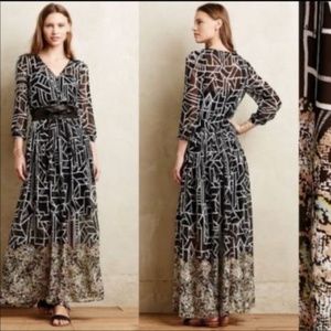 Anthropologie Moulinette Soeurs Maxi Dress Sz 0